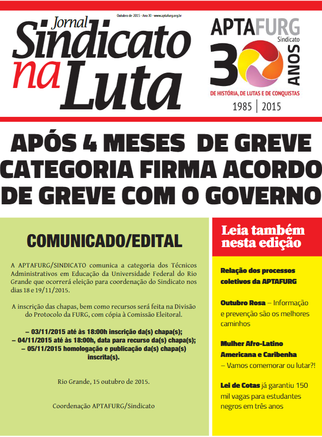 Jornal Outubro – 2015